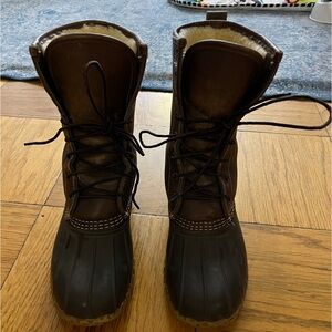LL Bean 10" Shearling Roll Down Bean Boot
